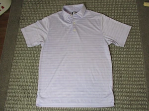 FootJoy Shirt Herren Medium lila gestreift Golf Performance Polo dehnbar Docht FJ - Bild 1 von 14