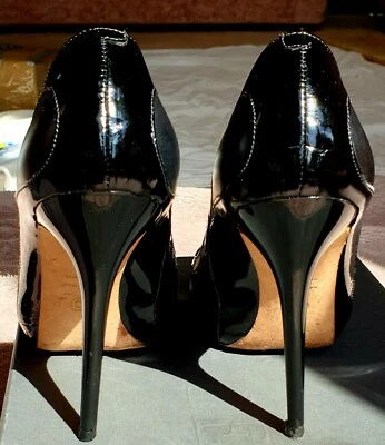 Alexander McQueen Negro Charol Vintage Noughties Tacones UK4 EU37 PVP £350 Foto 1 de 4