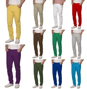 Men's Stretch Color Skinny Jeans Pants Size 28-42 DL937 Victorious Part-1 - Picture 1 of 33