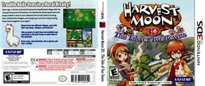 - Harvest Moon: Tale of Two Towns 3DS Caja de Repuesto Estuche Cubierta Obra de Arte Solo - Imagen 1 de 1