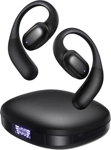 Open Ear Bluetooth Headphones with Mic, Bluetooth 5.3 Air Conduction (Black) - Picture 1 of 6