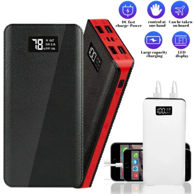Banco de alimentación portátil LCD 4 USB batería externa respaldo cargador rápido 9000000 mAh Foto 1 de 4