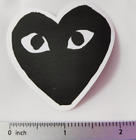 Black Heart Waterproof Logo Decal Sticker 2"x1.5"