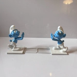 The Smurfs Pair Of Book Ends - Peyo 2011 - Picture 1 of 8