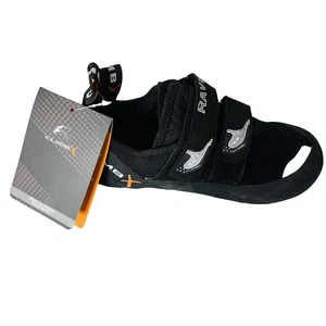 Climb X Rave Phantom Climbing Rubber Shoes US 5.5/ Eur 37.5 Rock Strap Black NWT - Picture 1 of 13