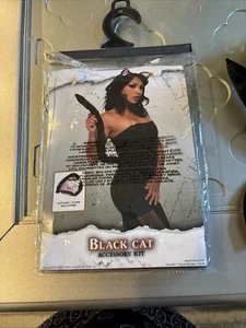 Black cat Accessory Kit (Apparel Not Included) Tail & Ears Clip Ons 27” Tail G31 - Picture 1 of 6