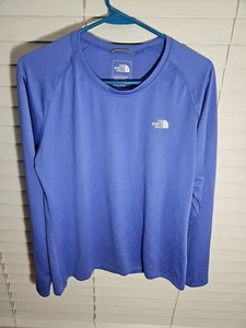 The North Face Shirt Long Sleeve Round Neck Vaporwick Women’s Purple Large - Picture 1 of 6