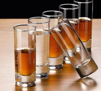 Premium Tall Shot Glasses Heavey Base Liquor Whisky Vodka Shot Glass Cup 65ml - image 1 of 4
