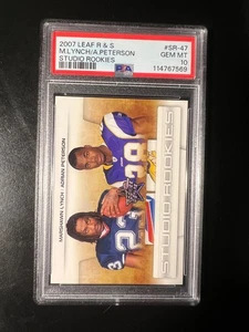 2007 Leaf Rookies and Stars Studio Rookies #47 Lynch Adrian Peterson PSA 10 - Picture 1 of 2