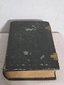Antique German Bible Volks Bildebibel Dr. Martin Luther's 1858 As Is - Bild 1 von 21