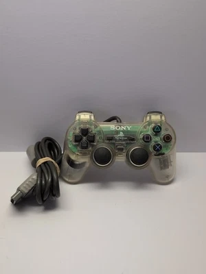 Clear Dual Shock 2 Controller Official Sony PlayStation 2 PS2 SCPH-10010 VGC - Image 1 of 4