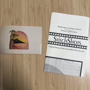 Kind Stitchworks Waikiki Beach & Diamond Head Hawaii Stitch Shots Pattern Chart - Picture 1 of 5