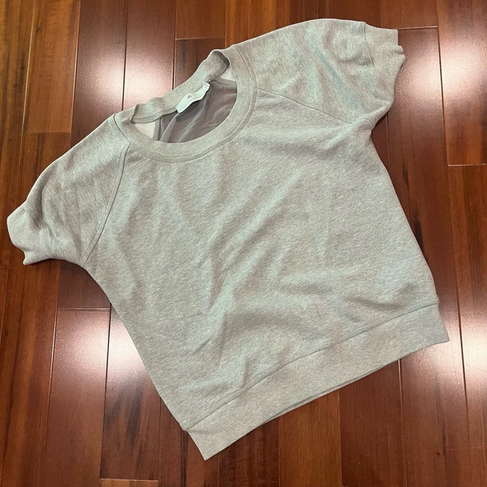 Adidas X Stella McCartney Gris Claro Sudadera Malla Espalda Transparente Manga Corta M Foto 1 de 4
