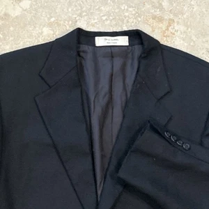 John W Nordstrom Blazer Men 44S Black Cashmere 2 Button Sport Coat Jacket Preppy - Picture 1 of 12