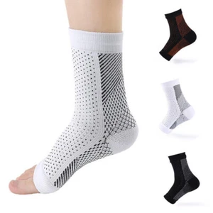Lady Men Neuropathy Compression Ankle Arch Support Socks Sports Joggers Fitnessゞ - Picture 1 of 11