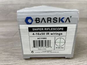 BARSKA Sniper 4-16x50 IR w/Rings Riflescope  AC11002
