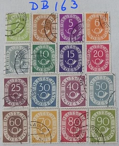 Germany Deutsche Post 1951 Daily Stamps Full Set VGU (DB163) - Picture 1 of 1