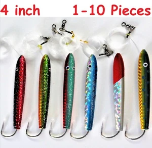 1-10 piezas 4" Mylar aparejado cedro tapones MAHI ATUNA TROLLING señuelos de pesca de agua salada - Imagen 1 de 7
