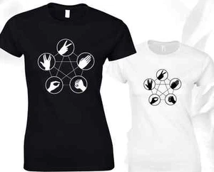 Rock Paper Scissors Ladies T Shirt Big Bang Theory Sheldon Cooper - Picture 1 of 1