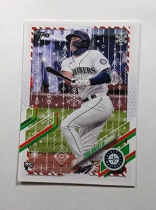 2021 Topps Holiday Evan White RC HW84 Seattle Mariners - Picture 1 of 2