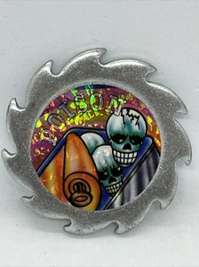 Hoja de sierra holográfica vintage Pog Metal Slammer Poison - Imagen 1 de 2