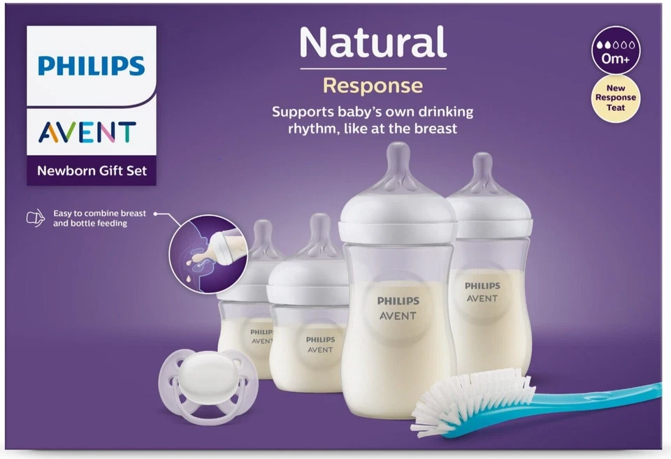 PHILIPS AVENT подарочный набор новорожденного стартовый набор 4 бутылки 1 щетка 1 соска подарочный набор - Изображение 1 из 4