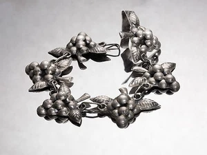 PULSERA DE 6 UVAS DE PLATA ESTERLINA DE COLECCIÓN DE 1920 MÉXICO - Imagen 1 de 4