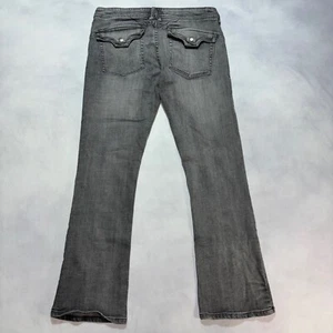 Lip Service Jeans Gray Button Fly Mens 34x32 Anthem Skull Original Cult Punk Y2K - Picture 1 of 11