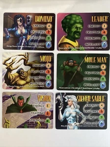 (6) 1995 MARVEL OVERPOWER COLLECTABLE CARD GAME "CHARACTER CARDS" No Doubles - Picture 1 of 8