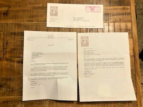 2 Original Letters to Val Halamandaris/NAHC Fm: Paul Berry/News Anchor, Reporter Cover