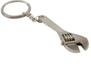 Mini Adjustable Wrench Keychain 3D Metal Tool Key Ring Keyfob Gift for Men Car - Picture 1 of 2