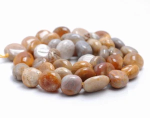 "Pepita suelta de piedras preciosas fósiles de coral de 8-10 mm cuentas 7,5" - Imagen 1 de 4