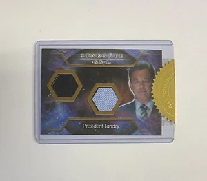 Stargate SG-1 Season 10 Dual Relic Sealed Case Topper Costume President Landry - Picture 1 of 2