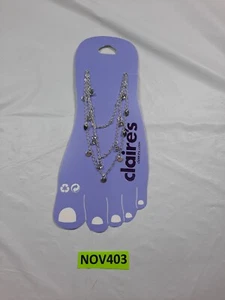 Claires Silver Crystal Embellished Layered Anklet NOV403 - Picture 1 of 1