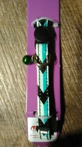 Family Pet 🐾 Fashion Cat Collar~S~Small~Adjustable~8"-12"~Bell~Green/Black~New! - Picture 1 of 4