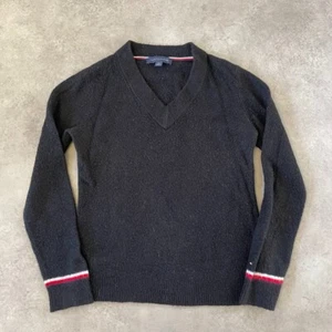Tommy Hilfiger Knitted Jumper Womens Small V-Neck Pullover Sweater, Black - Picture 1 of 9