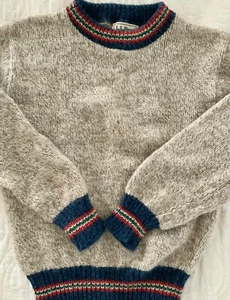 Vintage LL Bean Rag wool sweater kids size M 10-12 (1980s) - Picture 1 of 4