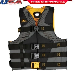 Antimicrobial Life Jacket Unisex Adult US Coast Guard Approved Adjustable Straps - Picture 1 of 4