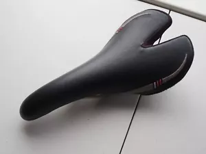 Used Bontrager Race Saddle Black 320 Grams EUC - Red Silver - Picture 1 of 19