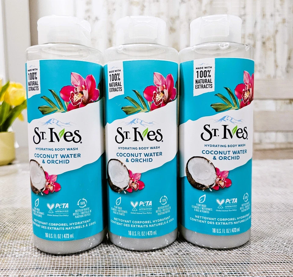 St. Ives Coconut Water & Orchid Hydrating Body Wash 16 FL Oz Flip Top
