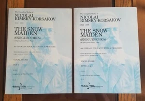 The Snow Maiden - Nicolai Rimsky-Korsakov Vocal Score 2 Vol. 1984 Belwin Mills - Picture 1 of 20