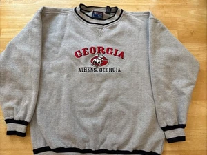 Vintage Crable Sportswear Georgia Bulldog Crewneck Sweatshirt Herren L grau UGA - Bild 1 von 8