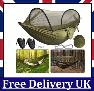Camping Hammock Tent Mosquito Net Set 2 Person Outdoor Travel Double Hanging Bed - Picture 1 of 7
