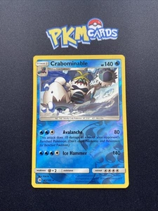 Juego de cartas coleccionables Pokémon Crabominable Sol y Luna Base Set 43/149 Holograma inverso Raro LP. - Imagen 1 de 3