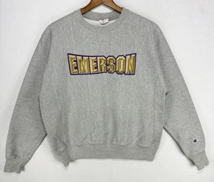Champion Reverse Weave Emerson College Sweatshirt mit Rundhalsausschnitt Größe Medium grau - Bild 1 von 11
