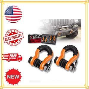 Ganci di traino fuoristrada Jeep resistenti 3/4 pollici anello a D gancio paraurti montato-camion - Foto 1 di 9