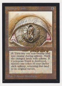 Gold Signed Cyclopean Tomb LP Collectors' Edition Artist Anson Maddocks 1993 MTG - Picture 1 of 2