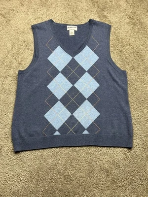 Pendleton Sweater Vest Mens Large Blue V Neck Sleeveless Adult - Image 1 of 4