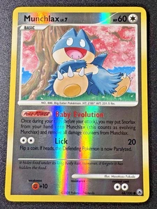 Munchlax 68/100 D&P Majestic Dawn Pokemon Tarjeta Holograma Inverso Raro Casi Como Nuevo - Imagen 1 de 10