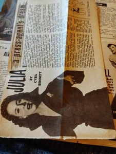 Sk228 Ephemera 1950s Film Picture Articlle Julia  - Picture 1 of 1